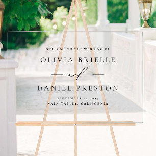 Modern Wedding Minimalist Elegant Welcome Sign