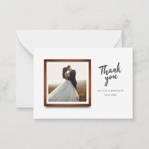 Modern Wedding Multi Photo Thank You Card