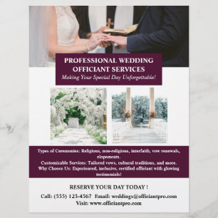 Modern Wedding Officiant  Flyer