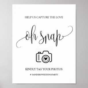 Modern Wedding Oh Snap Sign