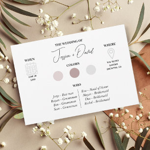 Modern Wedding Party Attire   Wedding Colour Card