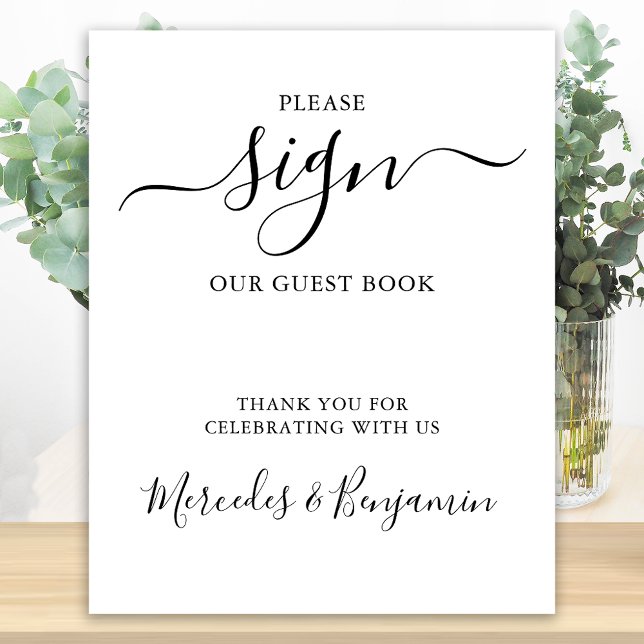 Modern Wedding Personalised Please Sign Guest Book (Creator Uploaded)