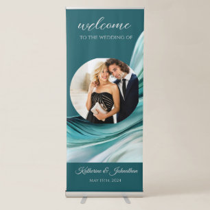 Modern Wedding-Photo-Emerald Green- Retractable Banner