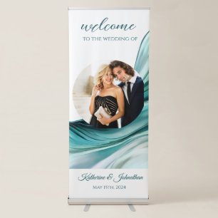 Modern Wedding-Photo-Emerald Green- Retractable Banner