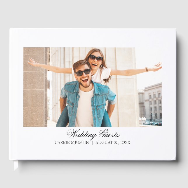 Modern Wedding Photo Guest Book (Front)