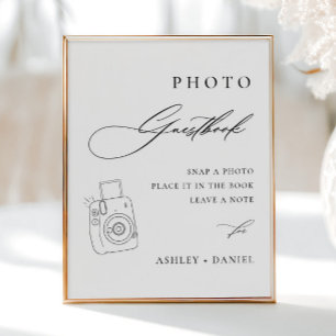 Modern Wedding Photo Guestbook Poster