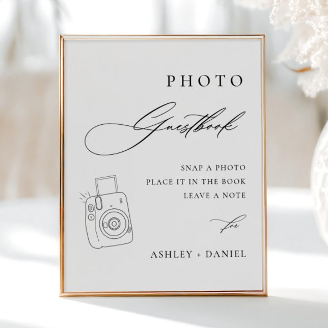 Modern Wedding Photo Guestbook Poster (Creator Uploaded)