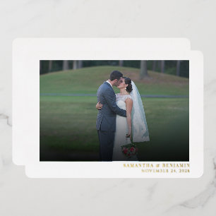 Modern Wedding Photo Handwritten Thank You