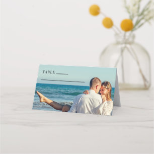 Modern Wedding Photo Place Card