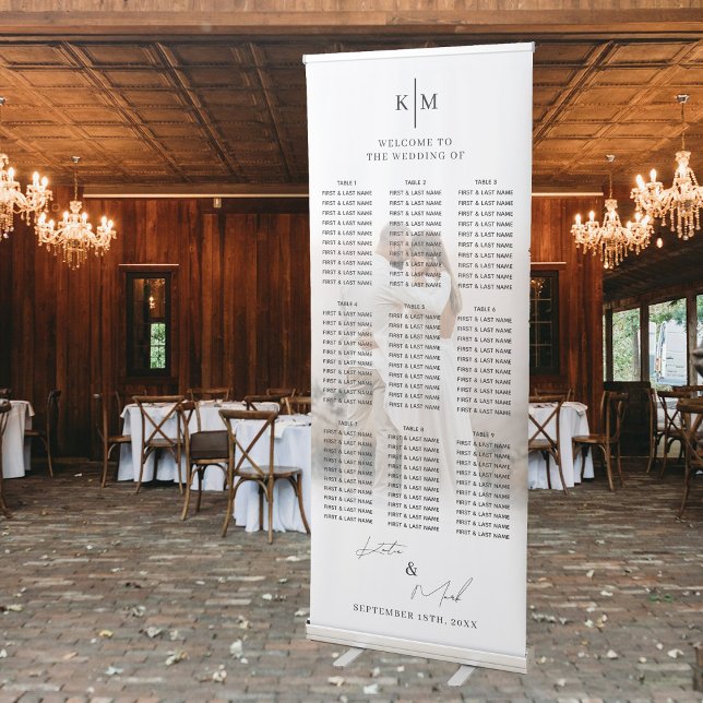 Modern Wedding Photo Sign Seating Chart  (Modern Wedding Photo Sign Seating Chart)