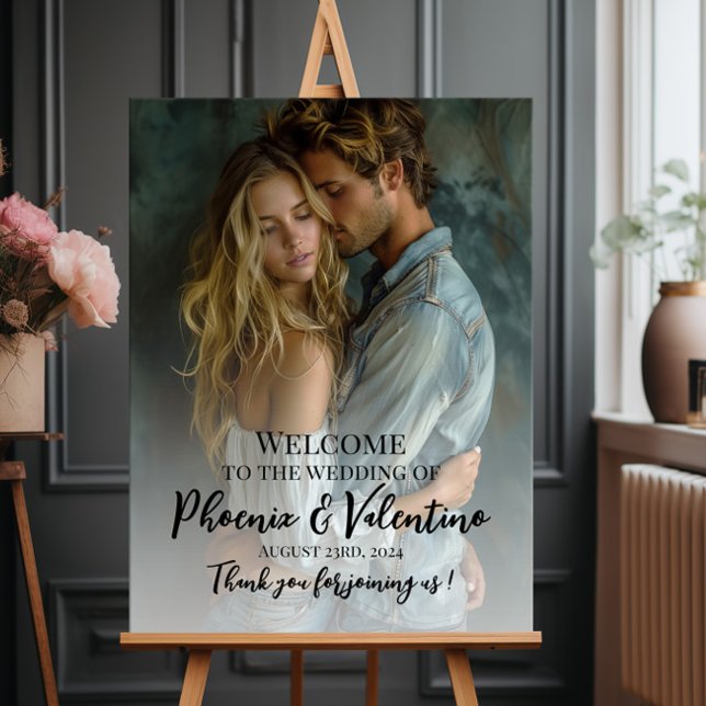 Modern wedding photo welcome poster (Creator Uploaded)