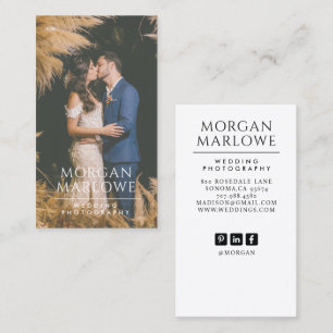 Modern Wedding Photographer Photo  Business Card