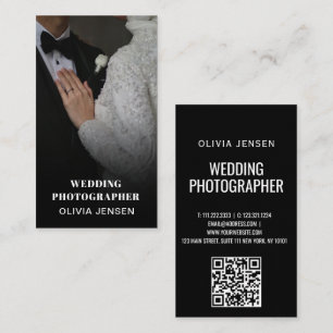 Modern wedding photographer photo collage minimal  business card