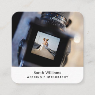 Modern Wedding Photographer Square Business Card