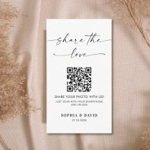 Modern Wedding Photos Share The Love QR Code