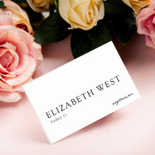 Modern Wedding Place Card 