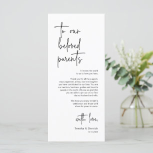 Modern Wedding Place Setting Dinner Thank You Card