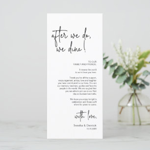 Modern Wedding Place Setting Dinner Thank You Card