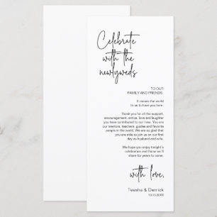 Modern Wedding Place Setting Dinner Thank You Card