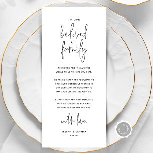 Modern Wedding Place Setting Thank You Card