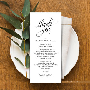 Modern Wedding Place Setting Thank You Card