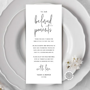 Modern Wedding Place Setting Thank You Card