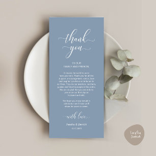 Modern Wedding Place Setting Thank You Card