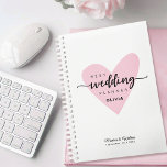 Modern Wedding Planner<br><div class="desc">Delight the chaos coordinator with our Modern Wedding Planner. This modern, minimalist design is personalised to perfection, making it an ideal gift for the maid of honour or any wedding planner. With its chic pink heart accent, it's the perfect keepsake to honour their tireless dedication to creating magical moments on...</div>