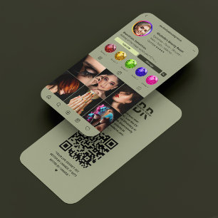Modern Wedding Planner Organiser Sage Instagram Business Card