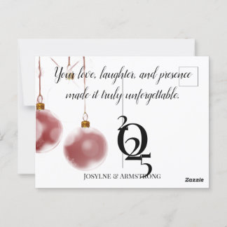 modern wedding postcard