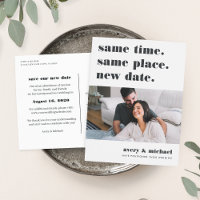Modern Wedding Postponement Photo Save The Date