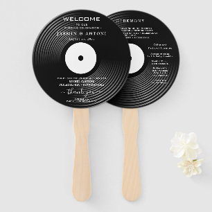 Modern Wedding Program Hand Fan