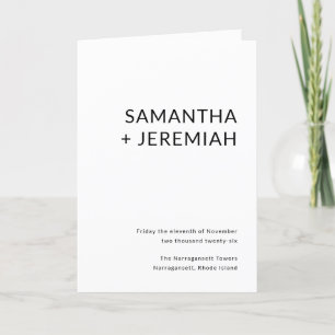 Modern Wedding  Programme