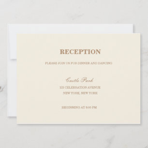 Modern Wedding Reception card