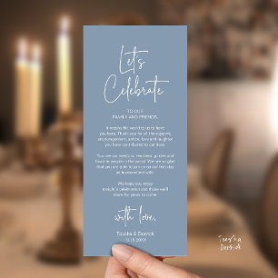 Modern Wedding Reception Dinner Thank You Card