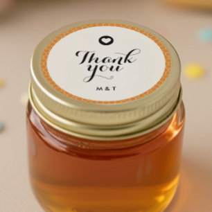 Modern Wedding Reception Favours Mini Honey Jar Li Classic Round Sticker