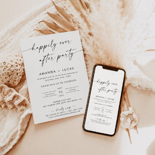 Modern Wedding Reception Invitation