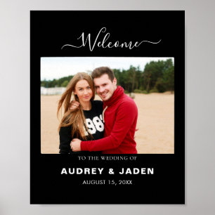 Modern Wedding Reception Wedding Photo Poster