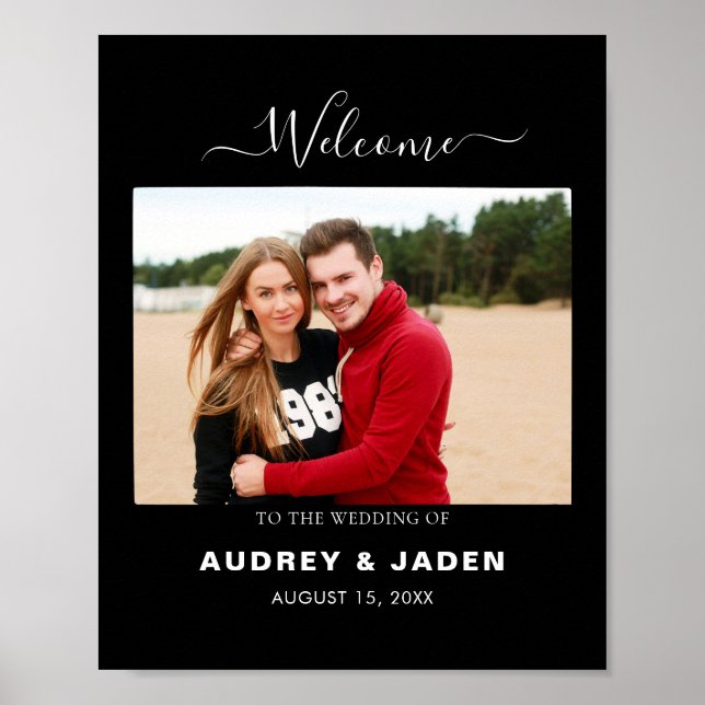 Modern Wedding Reception Wedding Photo Poster (Front)