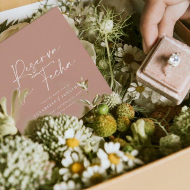 Modern wedding Reserva la Fecha terracotta Save The Date (Creator Uploaded)