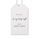 Modern Wedding Reserved Seating Chair Tags