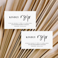 Modern Wedding Respond RSVP Enclosure Card