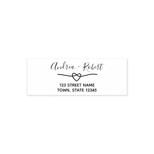 Modern Wedding Return Address Self-inking Stamp (Design)