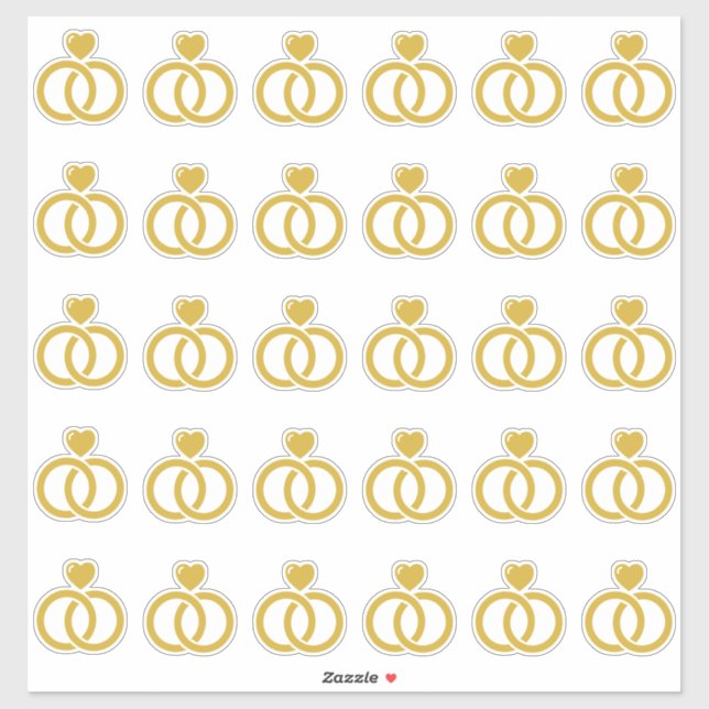 Modern Wedding Ring Kiss-Cut  (Sheet)