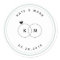 Modern Wedding Rings Monogram Save the Date