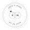 Modern Wedding Rings Monogram Save the Date