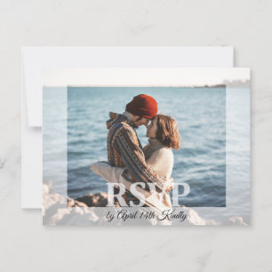 Modern Wedding RSVP Add Your Photo Card