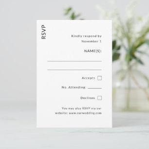 Modern Wedding RSVP Card