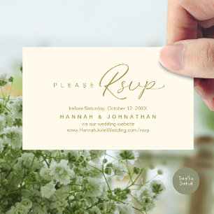 Modern Wedding RSVP online Website Enclosure Card