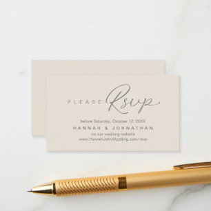 Modern Wedding RSVP online Website Enclosure Card